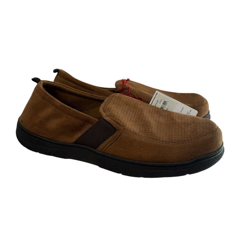 Dearfoams Cozy Comfort New House Warm Cabin Men's Slippers Brown Size XL 13/14